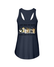 CATS MAKE ME HAPPY Ladies Flowy Tank tile