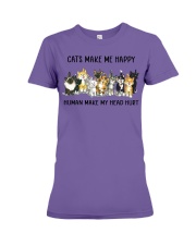 CATS MAKE ME HAPPY Premium Fit Ladies Tee tile