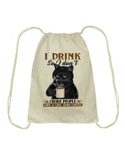 I DRINK SO I DON'T CHOKE PEOPLE Drawstring Bag tile