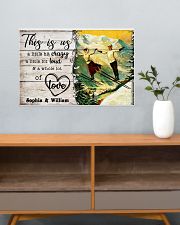 SKIING COUPLE - CUSTOM NAME 24x16 Poster poster-landscape-24x16-lifestyle-25