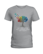 AND I THINK TO MYSELF WHAT A WONDERFUL WORLD Ladies T-Shirt tile