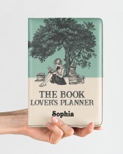 THE BOOK LOVER'S PLANNER - CUSTOM NAME Medium - Leather Notebook aos-medium-leather-notebook-lifestyle-front-01