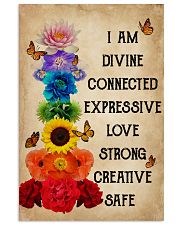 I AM DIVINE CONNECTED EXPRESSIVE LOVE STRONG CREATIVE SAFE 11x17 Poster front
