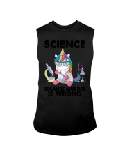 SCIENCE BECAUSE MURDER IS WRONG Sleeveless Tee tile