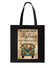 IN THE DARK DESERT HIGHWAY Tote Bag tile