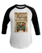 IN THE DARK DESERT HIGHWAY Baseball Tee tile