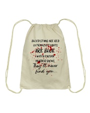 BLOOD STAINS ARE RED Drawstring Bag tile