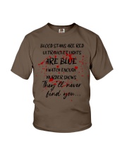 BLOOD STAINS ARE RED Youth T-Shirt tile