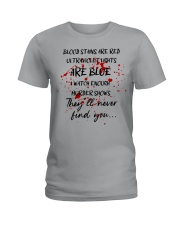 BLOOD STAINS ARE RED Ladies T-Shirt tile
