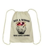 JUST A GIRL WHO LOVES GAMING Drawstring Bag tile