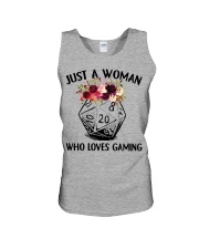 JUST A GIRL WHO LOVES GAMING Unisex Tank tile