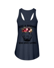 JUST A GIRL WHO LOVES GAMING Ladies Flowy Tank tile
