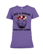 JUST A GIRL WHO LOVES GAMING Premium Fit Ladies Tee tile
