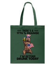 THERE'S A 1776 CHANGE I'M GETTING DRUNK TODAY Tote Bag tile