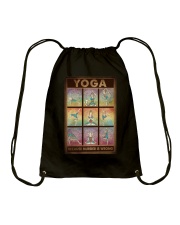 YOGA BECAUSE MURDER IS WRONG Drawstring Bag tile