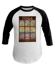 YOGA BECAUSE MURDER IS WRONG Baseball Tee tile