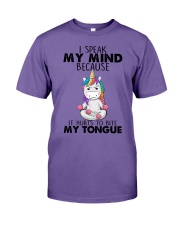 I SPEAK MY MIND BECAUSE IT HURT TO BITE MY TOUNGE Premium Fit Mens Tee tile