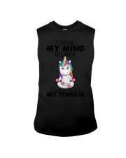 I SPEAK MY MIND BECAUSE IT HURT TO BITE MY TOUNGE Sleeveless Tee tile