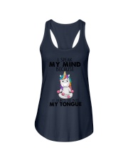 I SPEAK MY MIND BECAUSE IT HURT TO BITE MY TOUNGE Ladies Flowy Tank tile