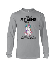 I SPEAK MY MIND BECAUSE IT HURT TO BITE MY TOUNGE Long Sleeve Tee tile