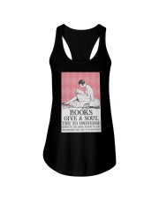 BOOKS GIVE A SOUL PINK PATTERN Ladies Flowy Tank tile