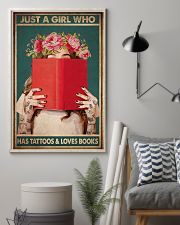 JUST A GIRL WHO HAS TATTOOS AND LOVES BOOKS 11x17 Poster lifestyle-poster-1