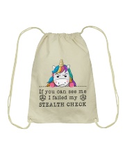 IF YOU CAN SEE ME I FAILED MU STEALTH CHECK Drawstring Bag tile