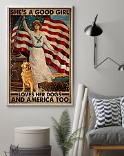 SHE'S A GOOD GIRL LOVES HER DOGS AND AMERICA TOO 11x17 Poster lifestyle-poster-1
