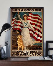 SHE'S A GOOD GIRL LOVES HER DOGS AND AMERICA TOO 11x17 Poster lifestyle-poster-2