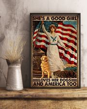 SHE'S A GOOD GIRL LOVES HER DOGS AND AMERICA TOO 11x17 Poster lifestyle-poster-3