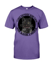 I LIKE TATTOOS AND CATS Premium Fit Mens Tee tile