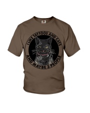 I LIKE TATTOOS AND CATS Youth T-Shirt tile