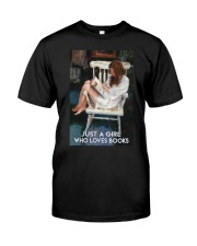 JUST A GIRL WHO LOVES BOOKS Premium Fit Mens Tee tile