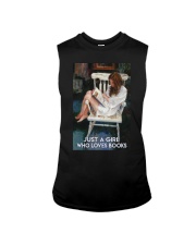 JUST A GIRL WHO LOVES BOOKS Sleeveless Tee tile