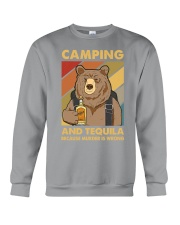 CAMPING AND TEQUILA BECAUSE MURDER IS WRONG Crewneck Sweatshirt tile