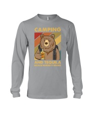 CAMPING AND TEQUILA BECAUSE MURDER IS WRONG Long Sleeve Tee tile