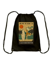 AND INTO THE OCEAN I GO Drawstring Bag tile