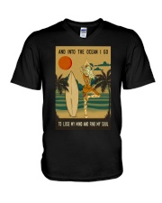 AND INTO THE OCEAN I GO V-Neck T-Shirt tile