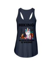 HIKING BECAUSE MURDER IS WRONG Ladies Flowy Tank tile