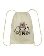 KINDA BUSY BEING A CAT MOM Drawstring Bag tile