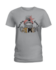 KINDA BUSY BEING A CAT MOM Ladies T-Shirt tile