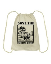 SAVE THE CHUBBY UNICORN Drawstring Bag tile