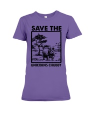 SAVE THE CHUBBY UNICORN Premium Fit Ladies Tee tile