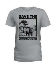 SAVE THE CHUBBY UNICORN Ladies T-Shirt tile