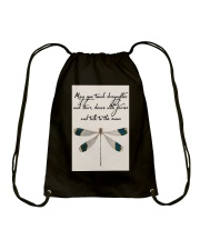 MAY YOU TOUCH DRAGONFLIES AND STARS Drawstring Bag tile