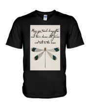 MAY YOU TOUCH DRAGONFLIES AND STARS V-Neck T-Shirt tile