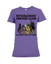 MYCOLOGIST HIKING CLUB WE MIGHT NOT GET THERE Premium Fit Ladies Tee tile