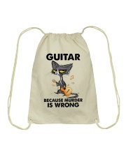 GUITAR BECAUSE MURDER IS WRONG Drawstring Bag tile