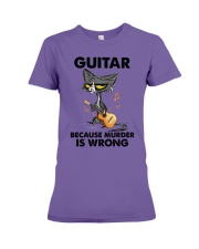GUITAR BECAUSE MURDER IS WRONG Premium Fit Ladies Tee tile