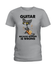 GUITAR BECAUSE MURDER IS WRONG Ladies T-Shirt tile